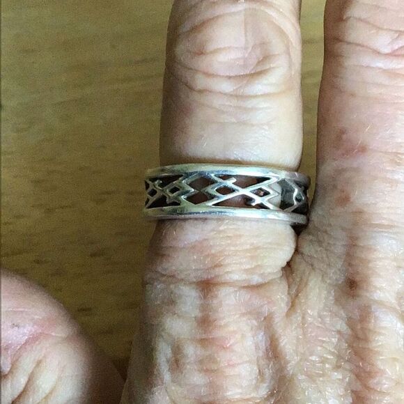Ring, Sterling Silver Ring, Band, Unisex, Womens, Mens, Handmade, size 9.75 - Picture 10 of 11